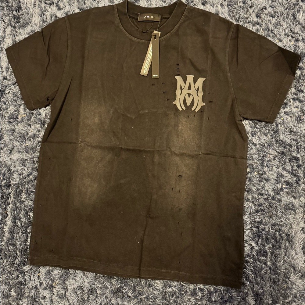 Amiri Distressed Brown T-Shirt